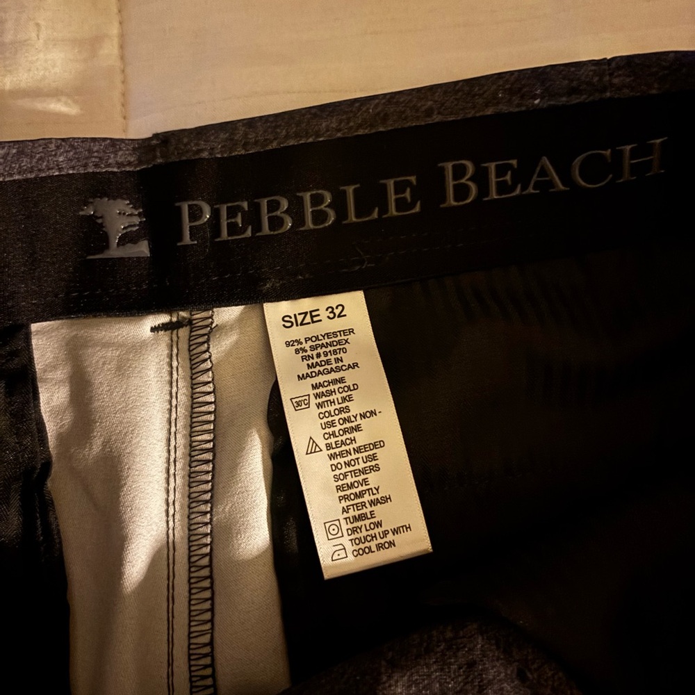 Pebble Beach Dark Gray Flat Front Shorts - Picture 4 of 4